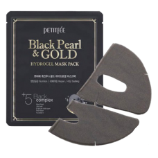 Petitfee Гидрогелевая маска для лица с черным жемчугом Black Pearl & Gold Hydrogel Mask Pack
