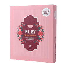 Petitfee Гидрогелевая маска для лица с рубиновой пудрой и болгарской розой Koelf Ruby & Bulgarian Rose Mask Pack