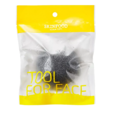 SKINFOOD Спонж для умывания натуральный из 100% конняку Charcoal Konjac Cleansing Puff