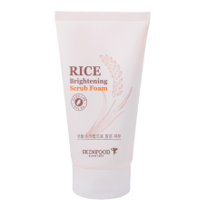 SKINFOOD Пенка скраб с рисовыми отрубями Rice Brightening Scrub Foam
