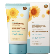 THE FACE SHOP Увлажняющий солнцезащитный крем Sun Eco Sebum Control Moisture Sun SPF40 PA ++
