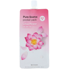 MISSHA Маска-пленка для лица с экстрактом лотоса Pure Source Pocket Pack Lotus Flower